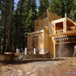 Custom Home Front During Frame